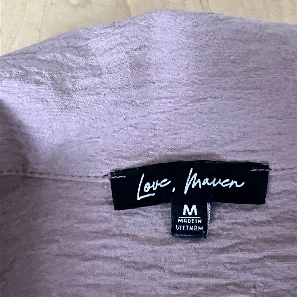 Relaxed Light Pink Utility Jacket with Drawstring Hem - Picture 2 of 4